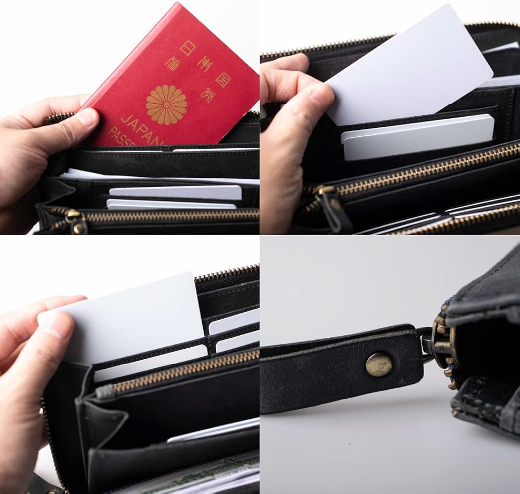 Amazon | [Hallelujah] 整理整頓 育てる財布 TIDY 牛革 長財布 makuake